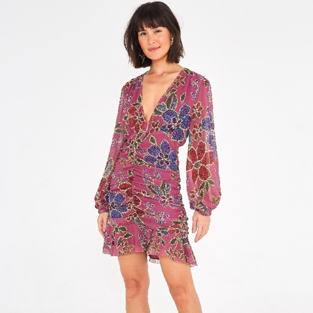 Farm Rio | Floral Sparkle Mini Dress M